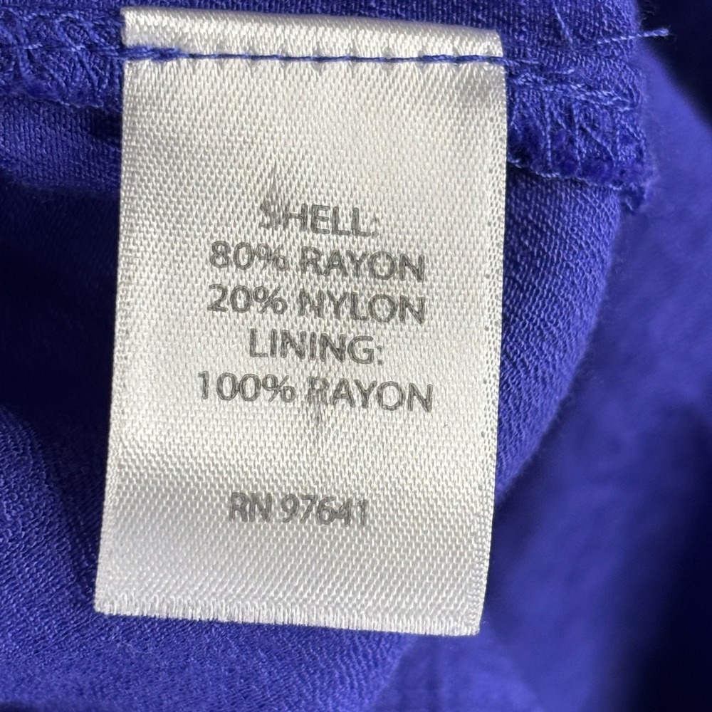 J. Jill Maxi Dress Women XL Purple Blue Tiered Sleeveless Boho Slub Lined XL - Picture 6 of 7